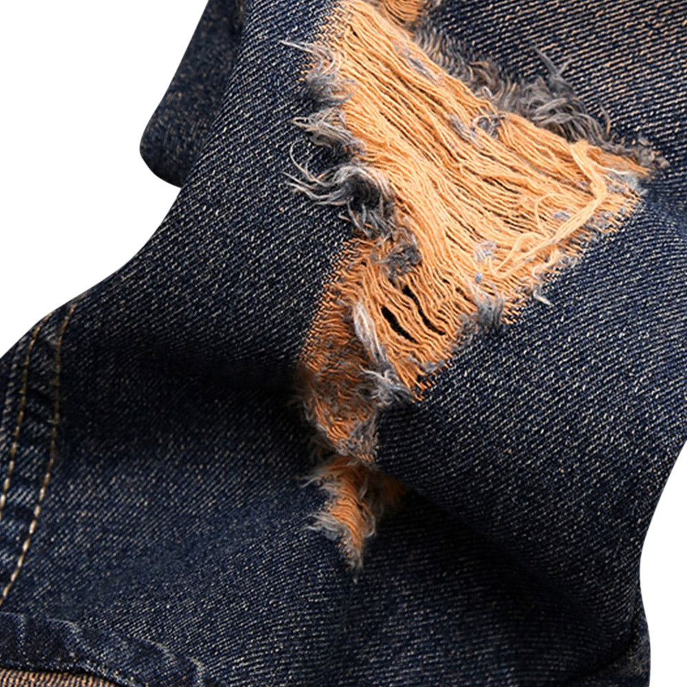Ripped Design Cuffed Nine Minutes of Jeans