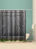 Vintage Barn Door Print Polyester Shower Bath Curtain