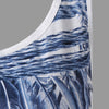 Feather Print Lace Insert Handkerchief Tank Top