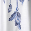 Feather Print Lace Insert Handkerchief Tank Top