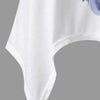 Feather Print Lace Insert Handkerchief Tank Top