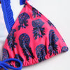 Pineapple Print Frilled Trim Bikini