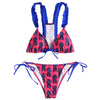 Pineapple Print Frilled Trim Bikini