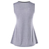 Two Tone Cutout Asymmetric Tank Top