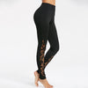 Sheer Lace Insert Fitted Pants