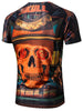 Short Sleeve 3D Skull Floral Print T-shirt