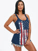 Cut Out Back American Flag Tank Top