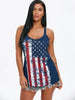 Cut Out Back American Flag Tank Top