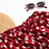 Strapless Polka Dot Print Ruffle Drawstring Women Crop Top