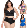Womens High Waist Swimsuit Plus Size Swimwear Beach Bikini Set Bathing Suit New
