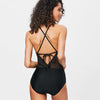 Mesh Embroidered One-piece Swimwear