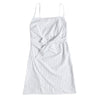 Trendy Women Vertical Stripe Bow Tie Strap Dress