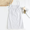 Trendy Women Vertical Stripe Bow Tie Strap Dress