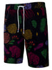 Ethnic Colorful Tree Animal Print Beach Shorts