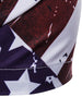 Hidden Button American Flag Print Shirt