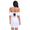 Strapless Backless Short Sleeve Bodycon Women Mini Dress