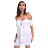 Strapless Backless Short Sleeve Bodycon Women Mini Dress