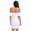 Strapless Backless Short Sleeve Bodycon Women Mini Dress