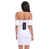 Strapless Backless Short Sleeve Bodycon Women Mini Dress