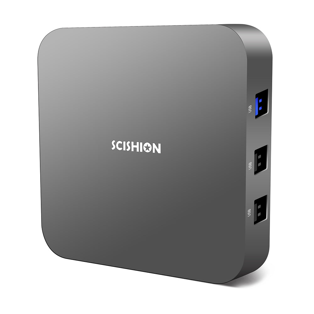 SCISHION AI ONE Android 8.1 TV Box Rockchip 3328 2GB RAM + 16GB ROM 2.4G WiFi USB3.0 BT4.0 Voice Control