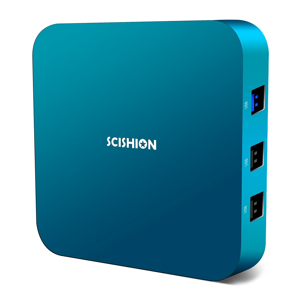 SCISHION AI ONE Android 8.1 TV Box Rockchip 3328 2GB RAM + 16GB ROM 2.4G WiFi USB3.0 BT4.0 Voice Control
