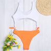 Shoulder Strap Backless Padded Tied Women Swimsuit