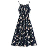 Spaghetti Strap Sleeveless Floral Print Women Maxi Dress