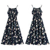 Spaghetti Strap Sleeveless Floral Print Women Maxi Dress