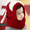 Winter Baby Kids Girls Boys Warm Knit Woolen Coif Hood Collar Scarf Caps Hat