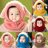 Winter Baby Kids Girls Boys Warm Knit Woolen Coif Hood Collar Scarf Caps Hat