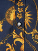 Vintage Flower Chain Print Short Sleeve Shirt