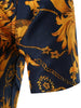 Vintage Flower Chain Print Short Sleeve Shirt