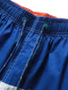 High Waist Drawstring Color Block Board Shorts