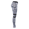 Mid Waist Print Skinny Leggings Elastic Women Yoga Pants