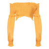Off The Shoulder Long Lantern Sleeve Ruffle Women Crop Top