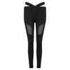 Spaghetti Strap Padded Mesh Mid Waist Women Sports Suit