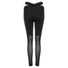 Spaghetti Strap Padded Mesh Mid Waist Women Sports Suit