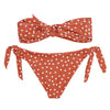 Sexy Strapless Padded Polka Dot Low Waist Women Bikini Set
