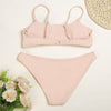 Spaghetti Strap Padded Backless Low Waist Women Bikini Set