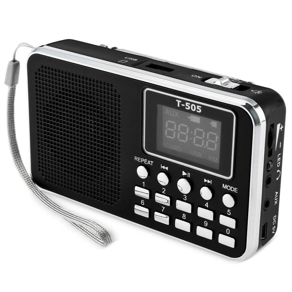 T - 505 Digital LED Display Screen Speaker FM Radio