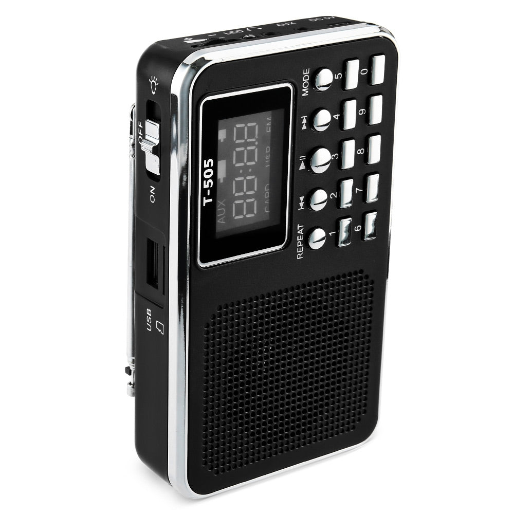 T - 505 Digital LED Display Screen Speaker FM Radio