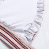 Sexy Spaghetti Strap Padded Stripe Ruffle Women Bikini Set