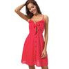 Knotted Cut Out Polka Dot Dress