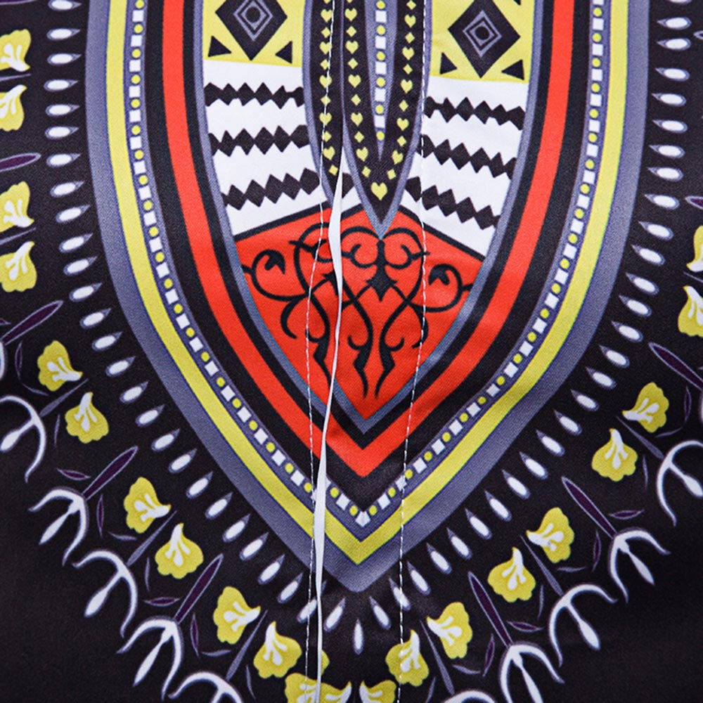 African Dashiki Hidden Button Shirt