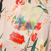Mid Waist Floral Print Spliced Lace Slit Women Shorts