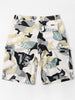 Letter Camo Print Multi-pocket Cargo Shorts