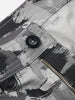 Oil Paint Print Zipper Fly Casual Cargo Shorts