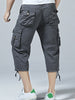 Pockets Drawstring Hem Cargo Pants