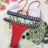 Spaghetti Strap Padded Backless Star Print Women Bikini Set