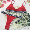 Spaghetti Strap Padded Backless Star Print Women Bikini Set